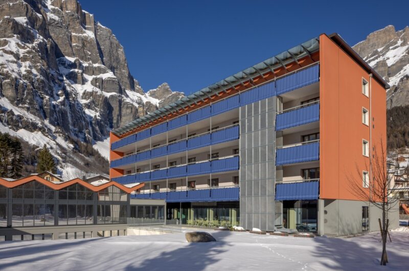 Visualisierung Photovoltaik-Anlage Balkon Campus Leukerbad Visualisierung IMBODEN & PARTNER architekteh fh